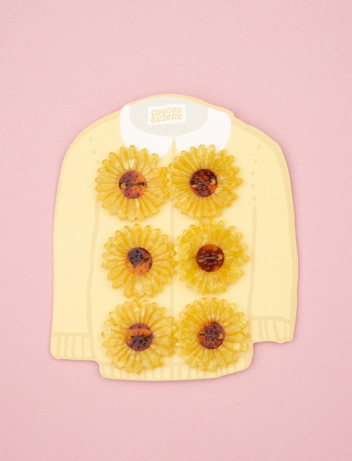 סט 6 כפתורים Sunflower