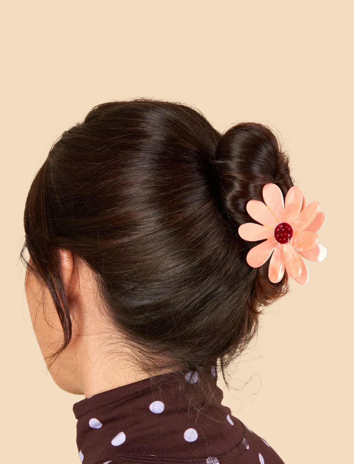 קליפס לשיער Big Pink Flower