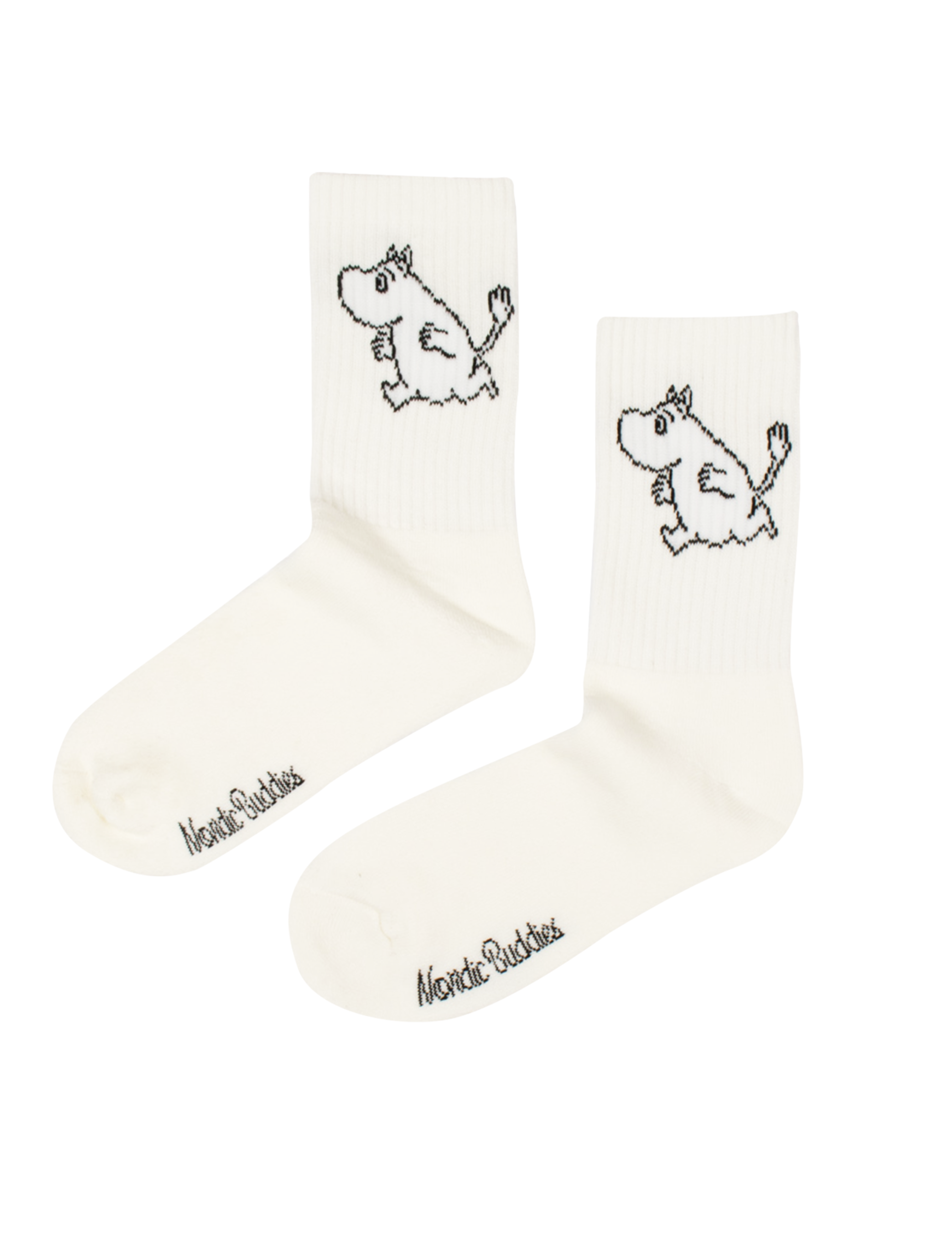 Moomin Woman Cotton Socks Retro White