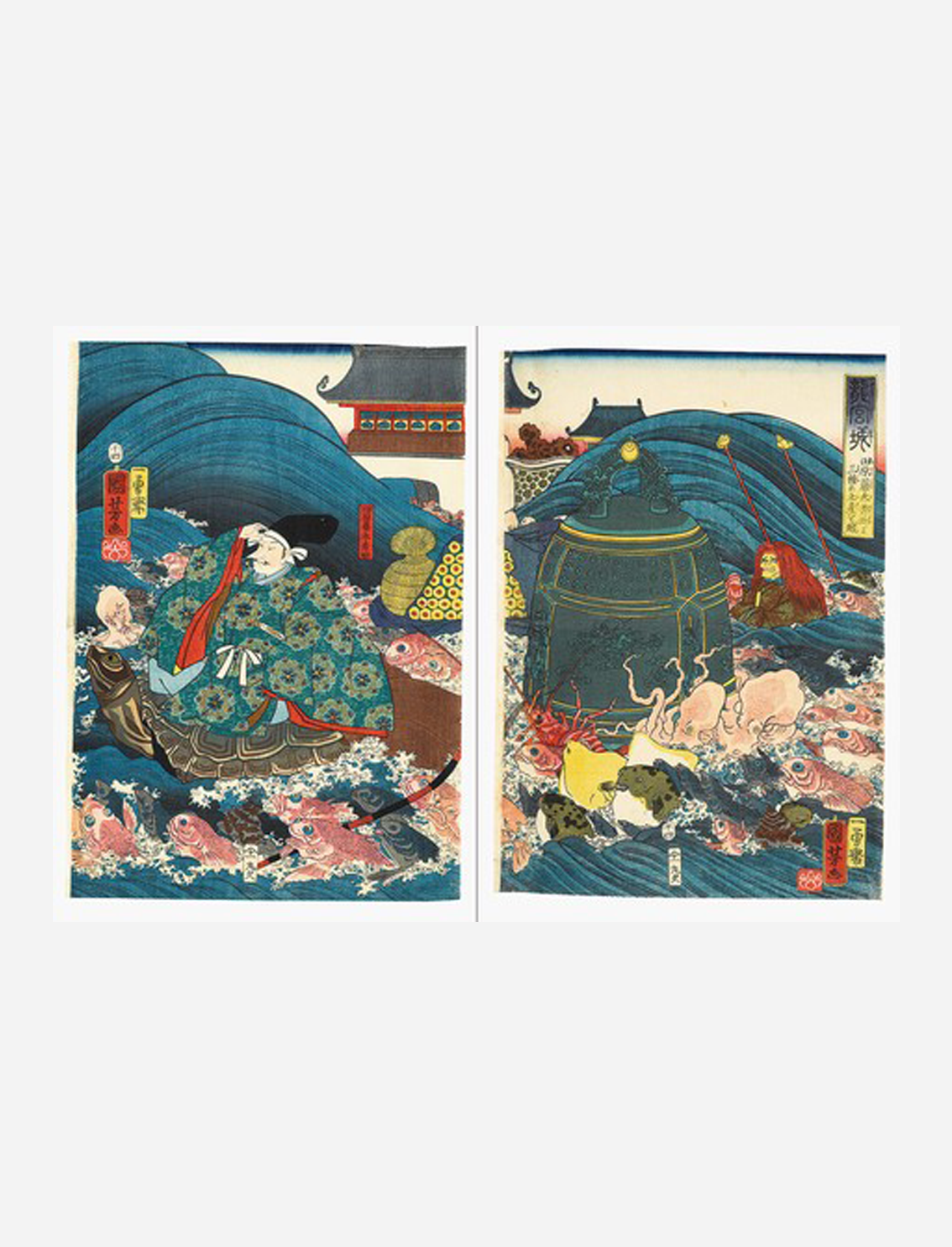 חוברת הדפסים תלישים Animals by Kuniyoshi