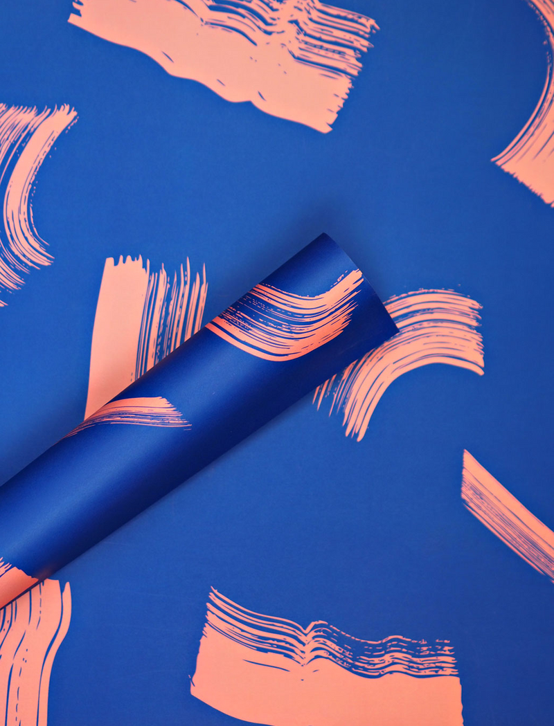 נייר עטיפה Blue Shadow Brush
