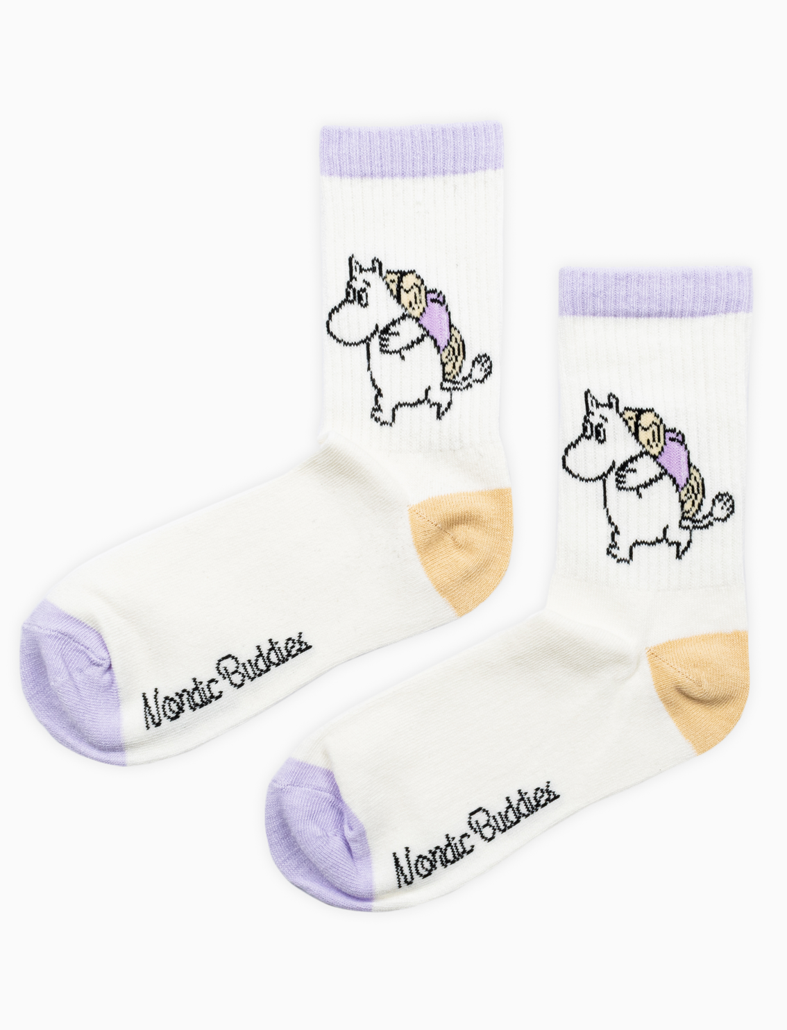 Moomin Woman Cotton Socks Retro Purple