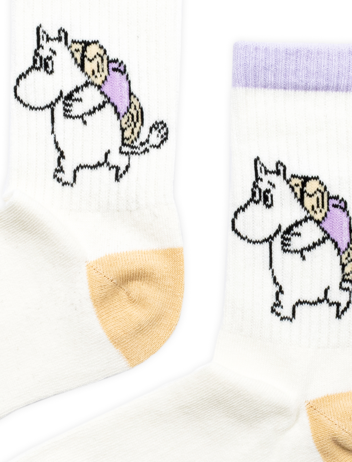 Moomin Woman Cotton Socks Retro Purple