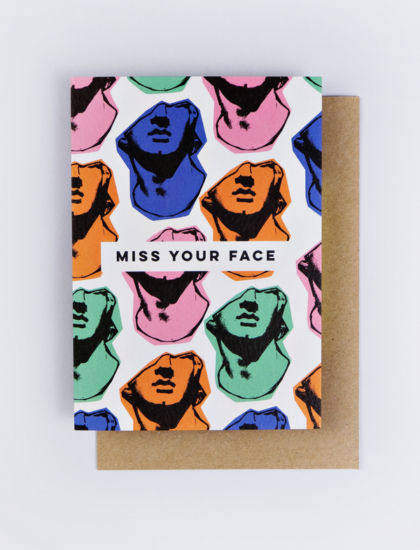 כרטיס ברכה Miss your Face