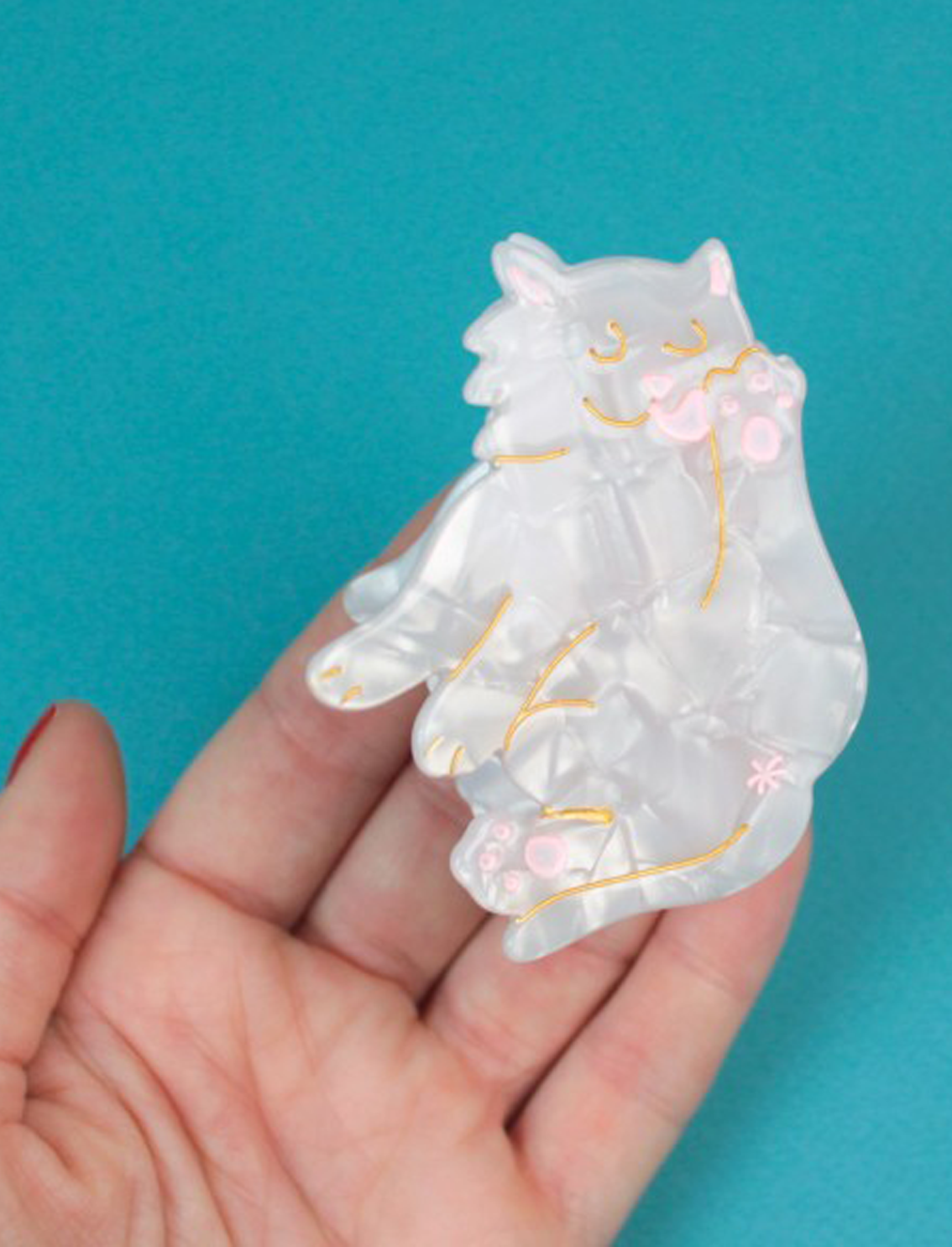 קליפס לשיער White Cat
