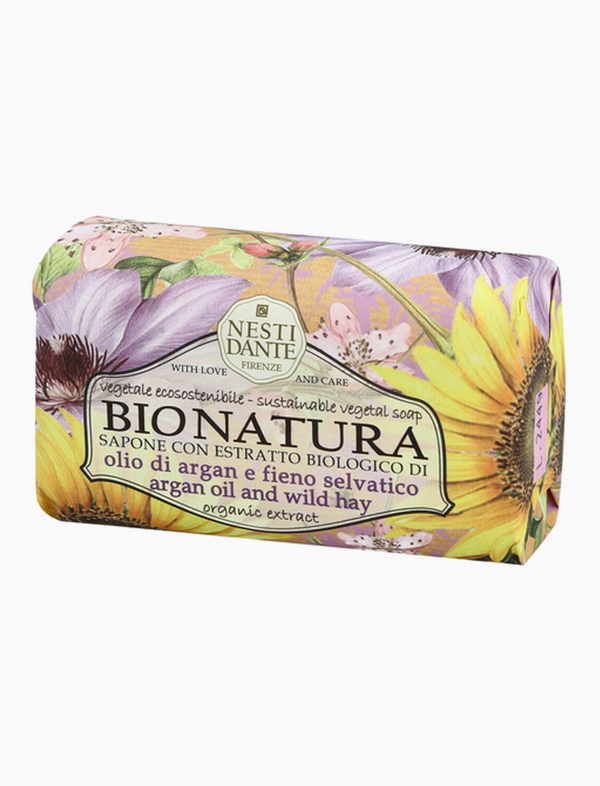 סבון אורגני BIONATURA עם שמן ארגן וחציר בר